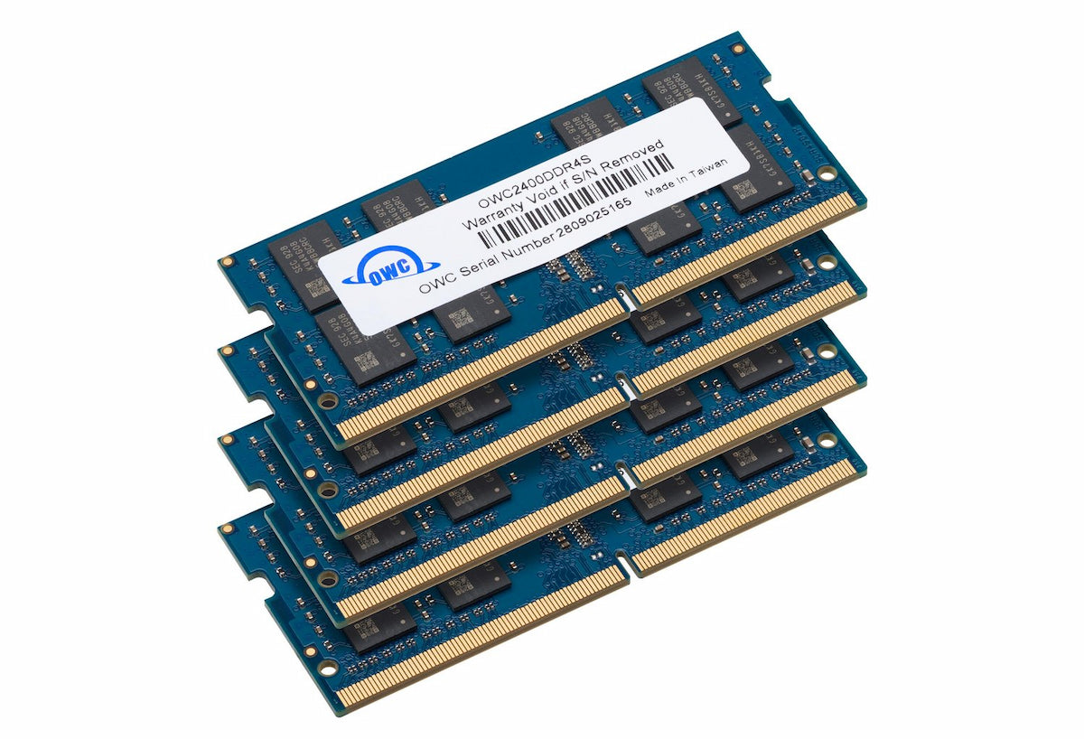 OWC 64GB (16GB x 4) DDR4 PC4-19200 2400MHZ SODIMM 260-Pin ram memory upgrade OWC 64GB (16GB x 4) DDR4 PC4-19200 2400MHZ SODIMM 260-Pin ram memory upgrade